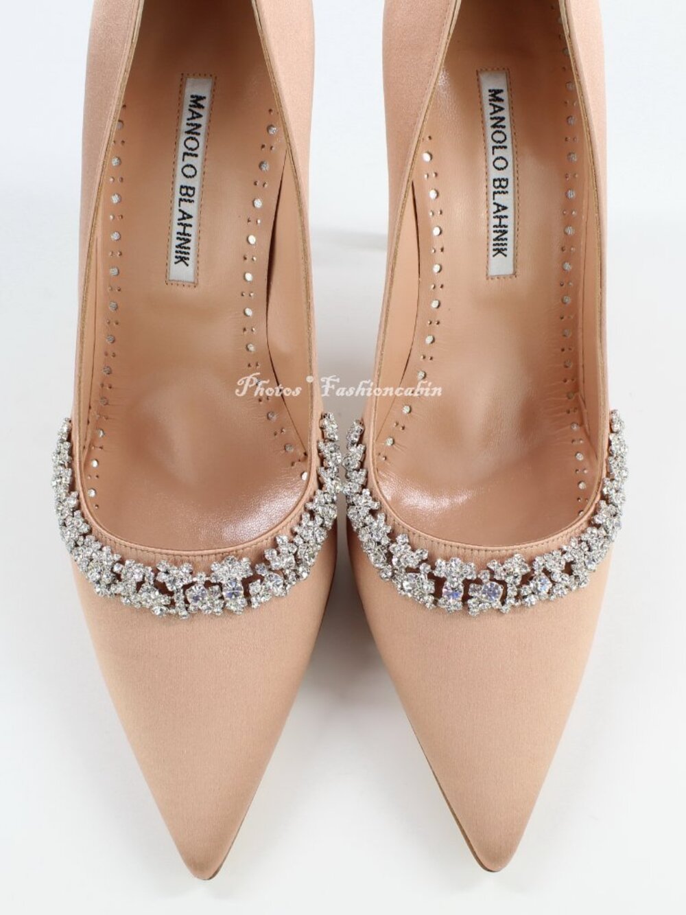 NEW MANOLO BLAHNIK Olarana 105 Crystal Embellished Satin Pumps, EU 40 - Picture 8 of 13